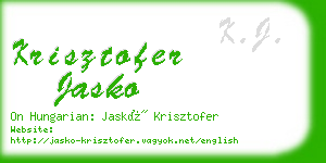 krisztofer jasko business card